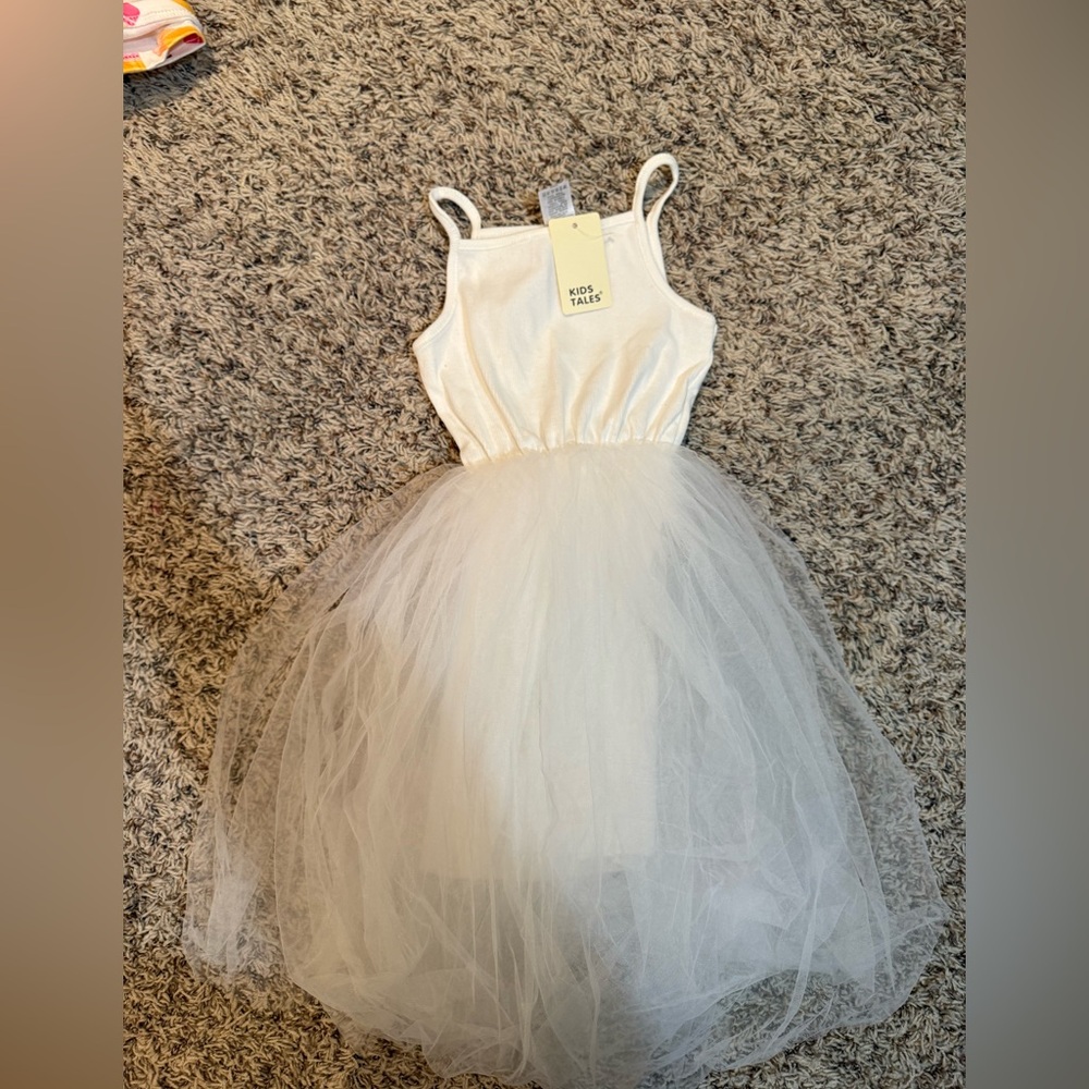 Elegant White Tulle Dress